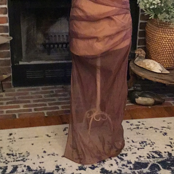 Tojha Marceline Asymmetrical Brown Dress - Picture 6 of 9